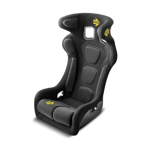 Seat - Daytona EVO - FIA Approved - Side Bolsters - Harness Openings - Fiberglass Composite - Fabric - Black - Each
