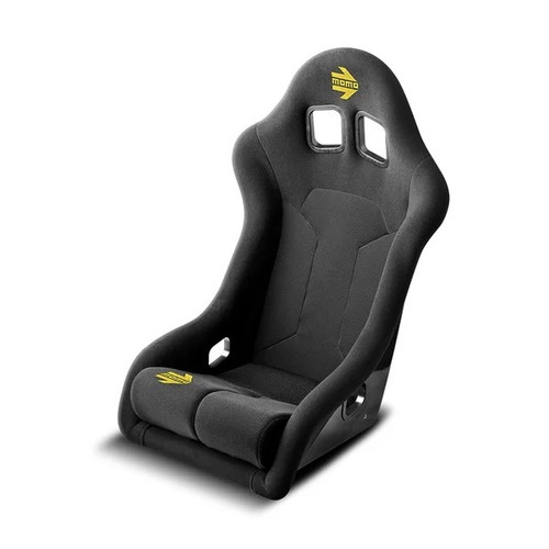 Seat - Super Cup - Side Bolsters - Harness Openings - Fiberglass Composite - Fabric - Black - Each