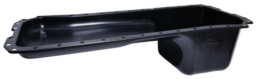 Engine Oil Pan - Stock Replacement - 12 qt - Stock Depth - Steel - Black Powder Coat - Dodge Cummins - 2500 / 3500 - Dodge Ram Fullsize Truck 1994-2002 - Each