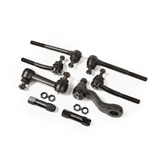 Steering Rebuild Kit - Pitman Arm / Idler Arm / Tie Rod Ends / Tie Rod Sleeves - OE Spindles - GM Fullsize Truck / SUV 1971-72 - Kit