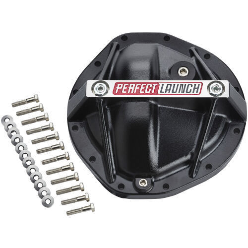 Differential Cover - Perfect Launch - Hardware Included - Aluminum - Black Paint - GM 12-Bolt - Each