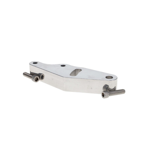 Oil Pump Bracket - External - Wet Sump - Passenger Side Mount - Aluminum - Clear Anodized - Big Block Chevy - Each