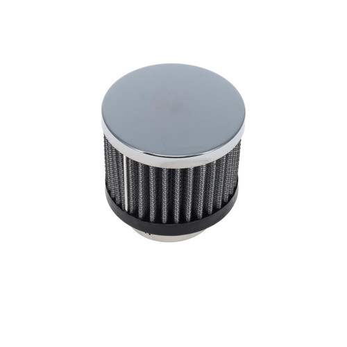 Breather - Clamp-On - Round - 1-1/2 in OD Tube - Steel - Chrome - Each
