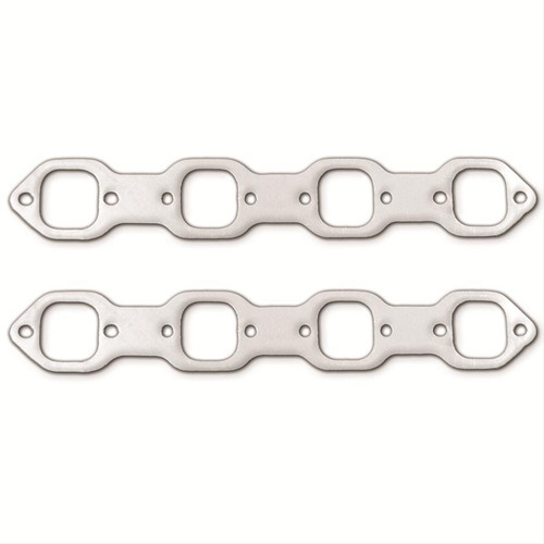 Exhaust Header / Manifold Gasket - 2.000 x 2.063 in Rectangle Port - Graphite - Boss 429 - Big Block Ford - Pair