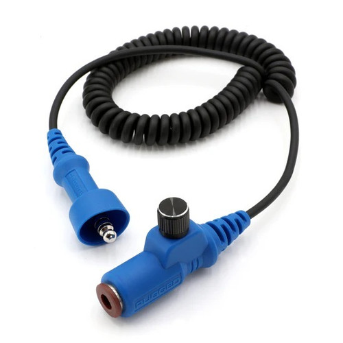Headset Cable - Headset / Helmet - Spiral Cord - Rugged Headset to Rugged Radio - Volume Adjuster - Each