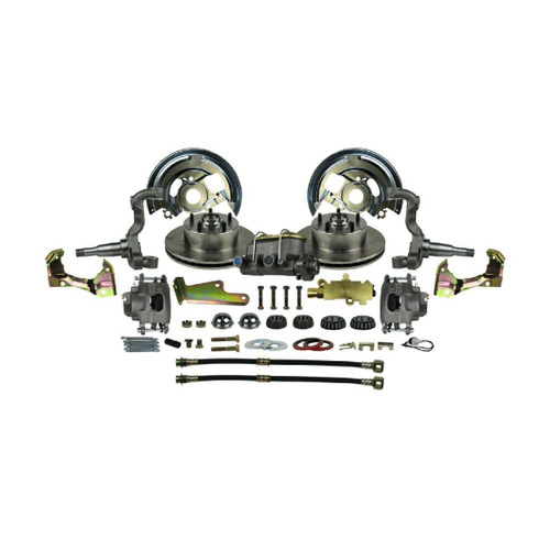 Brake System - Street Series - Front - 1 Piston Caliper - 11.000 in Vented Rotors - Iron - Natural - GM F-Body / X-Body 1967-74 - Kit