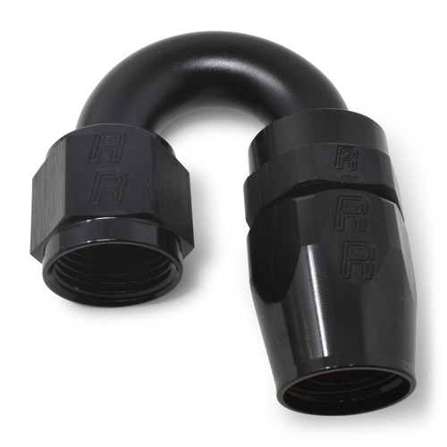 Fitting - Hose End - ProClassic - Swivel - 180 Degree - 10 AN Hose to 10 AN Female - Aluminum - Black Anodized - Each