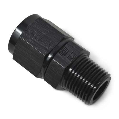 Fitting - Adapter Fitting - Straight - 6 AN Female Swivel to 3/8 in NPT Male - Aluminum - Black Anodized - Each