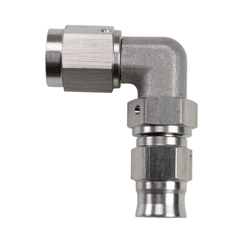Fitting - Hose End - Powerflex - 90 Degree - 3 AN Hose to 3 AN Female - Steel - Nickel Anodized - Each