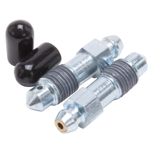 Brake Bleeder - Speed Bleeder - 3/8-24 in Thread - 1-1/2 in Long - Steel - Zinc Plated - Pair