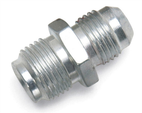 Fitting - Adapter - Straight - 8 AN Male to 11/16-18 in Inverted Flare - Aluminum - Clear Anodized - Each