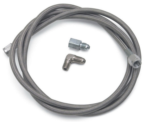 Gauge Line Kit - 4 AN - 6 ft Long - 4 AN Female to 4 AN Female - Fittings Included - PTFE - Braided Stainless - Mechanical Pressure Gauges - Kit