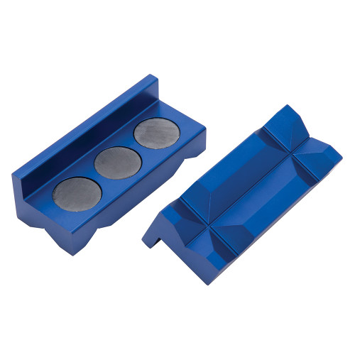 Vise Insert - Vise Jaws - Aluminum - Blue Anodized - Pair