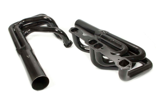 Headers - Sprint - 1.75 in Primary - 3.5 in Collector - Gaskets / Hardware Included - Steel - Black Paint - Small Block Chevy - Kit