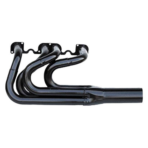 Headers - Full - 1.875 to 2 in Primary - 3.5 in Collector - Gaskets Included - Steel - Black Paint - Small Block Chevy - Pair