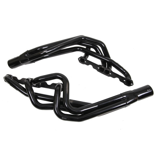 Headers - 1.625 to 1.75 in Primary - 3 in Collector - Gaskets Included - Steel - Black Paint - Small Block Chevy - Pair