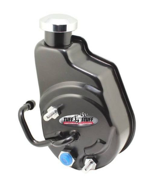 Power Steering Pump - Saginaw - 3 gpm - 1200 psi - Steel - Black Powder Coat - GM LS-Series - GM Fullsize Truck 2000-07 - Each