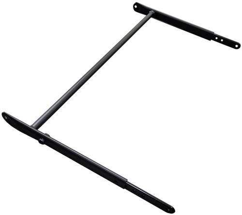 Wing Mount - Aero - Top Wing Tree - 12.75 to 17.25 in Tall - 25 in Wide - Sliders Included - Titanium - Black Powder Coat - Sprint Car - Kit