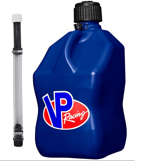 Utility Jug - 5.5 gal - 10 x 10 x 21.25 in Tall - O-Ring Seal Cap - Screw-On Vent - Filler Hose Included - Square - Plastic - Blue - Each