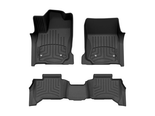 Floor Liner - HP - Front / 2nd Row - Plastic - Black / Textured - Toyota Midsize SUV 2025 - Kit