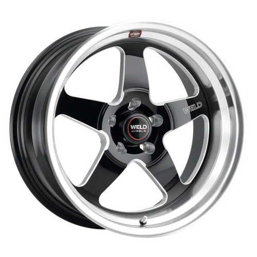 Wheel - Ventura Street - 18 x 8 in - 4.500 in Backspace - 5 x 4.75 in Bolt Pattern - Aluminum - Black Paint / Machined Center - Machined Lip - Each