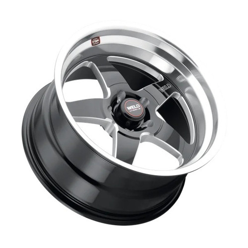 Wheel - Ventura Street - 18 x 9.5 in - 7.200 in Backspace - 5 x 4.75 in Bolt Pattern - Aluminum - Black Paint / Machined Center - Machined Lip - Each
