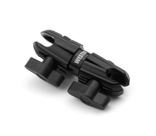 Dash Accessory Bracket - Locking Thumb Screw - 3.54 in Long - Dual Ball Socket Mount - 20 mm Socket - Adjustable - Aluminum - Black Anodized - Each