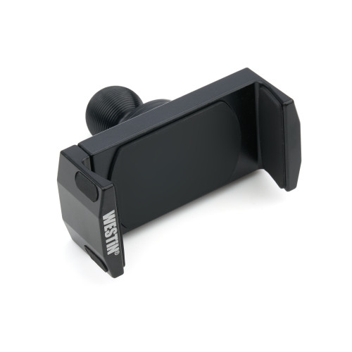 Dash Accessory Bracket - Cell Phone Holder - 20 mm Ball - 3.4 in Wide Maximum Width - Aluminum - Black Anodized - Each