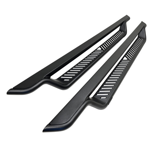 Step Boards - Outlaw - 4 in Drop - Steel - Black Textured Powder Coat - Double Cab - Toyota Midsize Truck 2005-23 - Pair