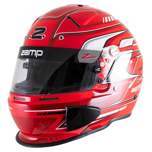 Helmet - RZ-70S - Full Face - Snell SA2025 - Head and Neck Support Ready - Red / White - Medium - Each