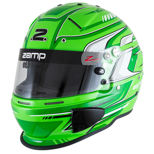 Helmet - RZ-70S - Full Face - Snell SA2025 - Head and Neck Support Ready - Green / Dark Green - Large - Each