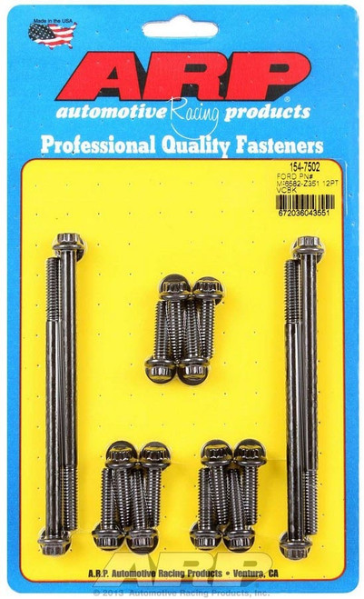 Valve Cover Fastener - Bolt - 12 Point Head - Black Oxide - Small Block Ford - Kit