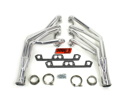 Headers - Full - 1.75 in Primary - 3 in Collector - Gaskets / Hardware Included - Steel - Silver Ceramic - Mopar A-Body 1964-66 - Pair
