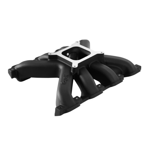 Intake Manifold - Square Bore - Single Plane - Rectangle Port - Aluminum - Black Paint - GM GenV LT-Series - Each