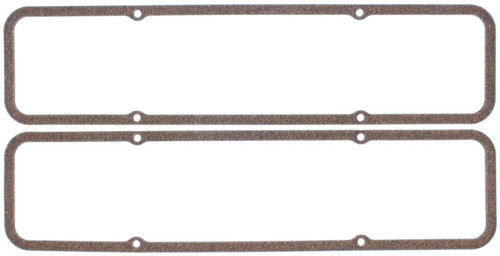 Valve Cover Gasket - 0.15 in Thick - Steel Core Cork - Perimeter Bolt - Small Block Chevy - Pair
