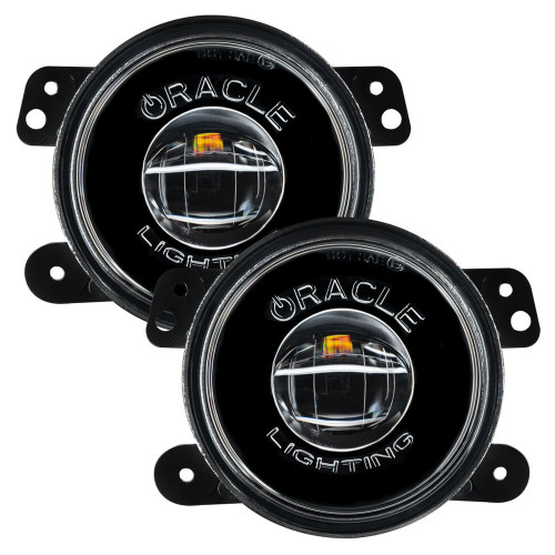 Fog Light - Bolt On - White LED - Plastic - Jeep Wrangler JK / JL / Jeep Gladiator JT - Pair