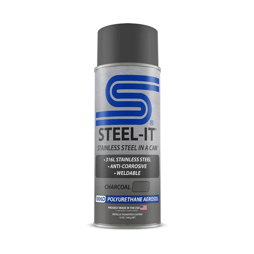Paint - Stainless Steel in a Can - Urethane - Weldable - Non-Corrosive - Charcoal - 12 oz Aerosol - Each