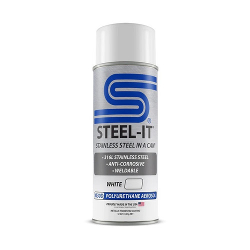 Paint - Stainless Steel in a Can - Urethane - Weldable - Non-Corrosive - White - 12 oz Aerosol - Each