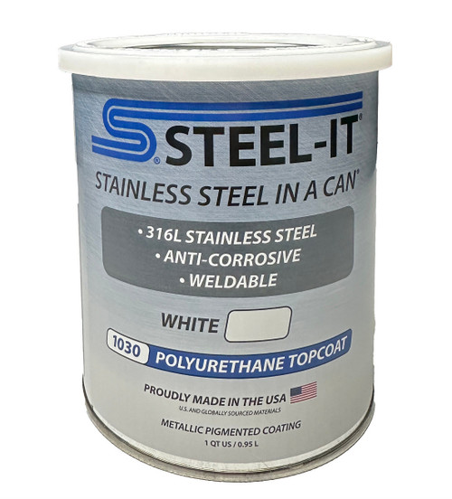 Paint - Stainless Steel in a Can - Urethane - Weldable - Non-Corrosive - White - 1 qt Can - Each