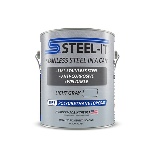 Paint - Stainless Steel in a Can - Urethane - Weldable - Non-Corrosive - Light Gray - 1 gal Can - Each