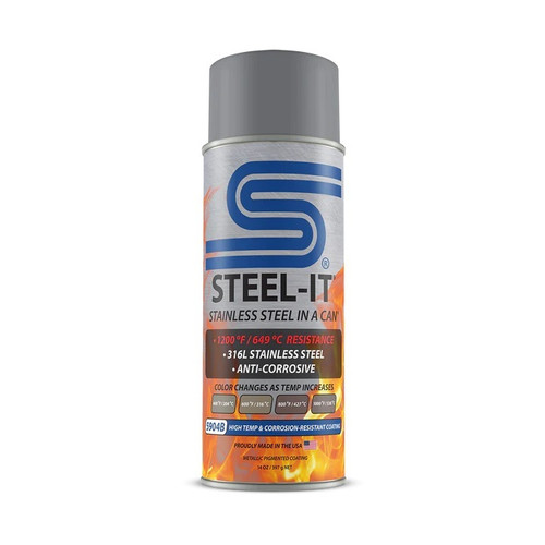Paint - Stainless Steel in a Can - Silicone - High Temperature - Anti-Corrosive - Gray - 12 oz Aerosol - Each