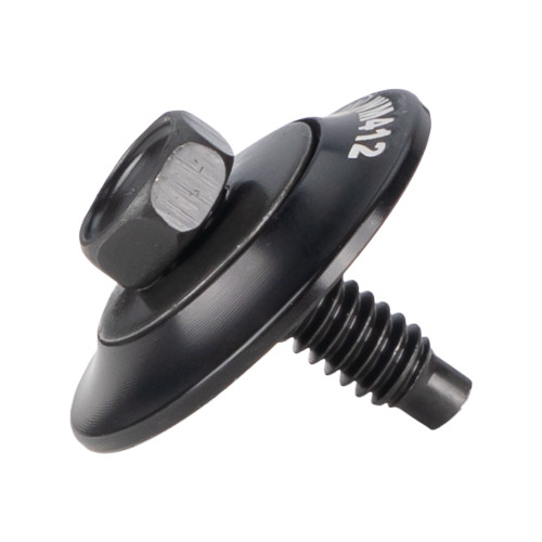 Fender Bolt - 1/4-20 in Thread - 3.5 in Long - Aluminum Washer - Hex Head - Steel Black Oxide - Each