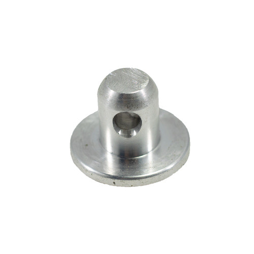 Hood Pin - 0.5 in OD x 0.6 in Long - Flanged - 1/4-20 in Thread - Aluminum - Natural - Each
