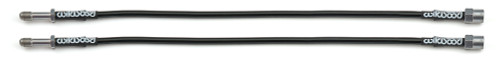Brake Hose Kit - Flexline - DOT Approved - 19 in Long - 3 AN Hose - 3 AN Female Inlet - 3 AN Male Outlet - Black Rubber Coated - Front - BMW 330 Ci / M3 2001-06 - Pair
