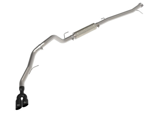 Exhaust System - Vulcan Series - Cat-Back - 3 in Diameter - Single Rear Exit - Dual Tips - Stainless - Ford Midsize Truck 2022-26 - Kit