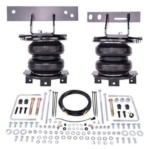 Air Spring Kit - Loadlifter 7500 XL Ultimate - Bags / Brackets / Lines - 7500 lb Capacity - Black Powder Coat Brackets - Rear - Ford Fullsize truck 2023-26 - Kit