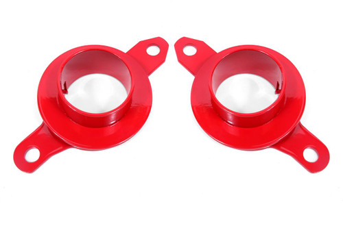 Spring Seat - Upper - Rear - Steel - Red Powder Coat - Ford Mustang 1979-2004 - Pair
