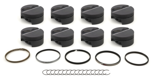 Piston and Ring - PowerPak - Forged - Flat Top - 4.030 in Bore - 1.110 in Compression Height - 1.0 x 1.0 x 2.0 mm Ring Grooves - Minus 5.8 cc - GM LS-Series - Kit