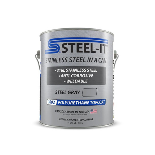 Paint - Stainless Steel in a Can - Urethane - Weldable - Non-Corrosive - Steel Gray - 1 gal Can - Each