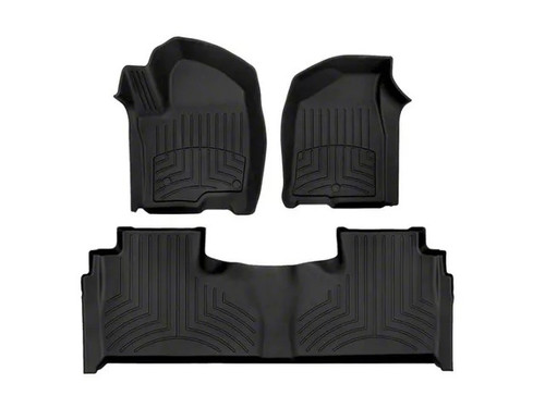 Floor Liner - HP - Front / 2nd Row - Plastic - Black / Textured - GM Fullsize SUV 2021-26 - Kit